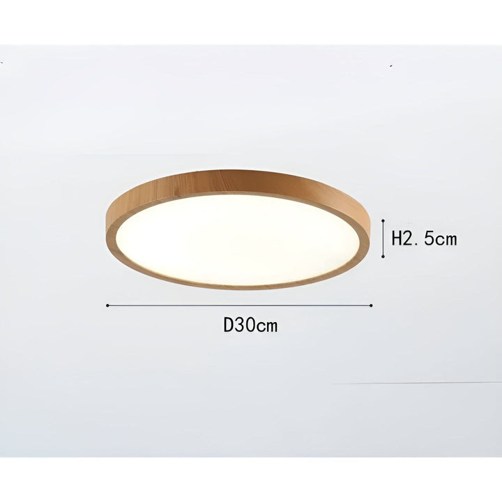 GrainGlow Light – Moderne, ultratynn taklampe i tre