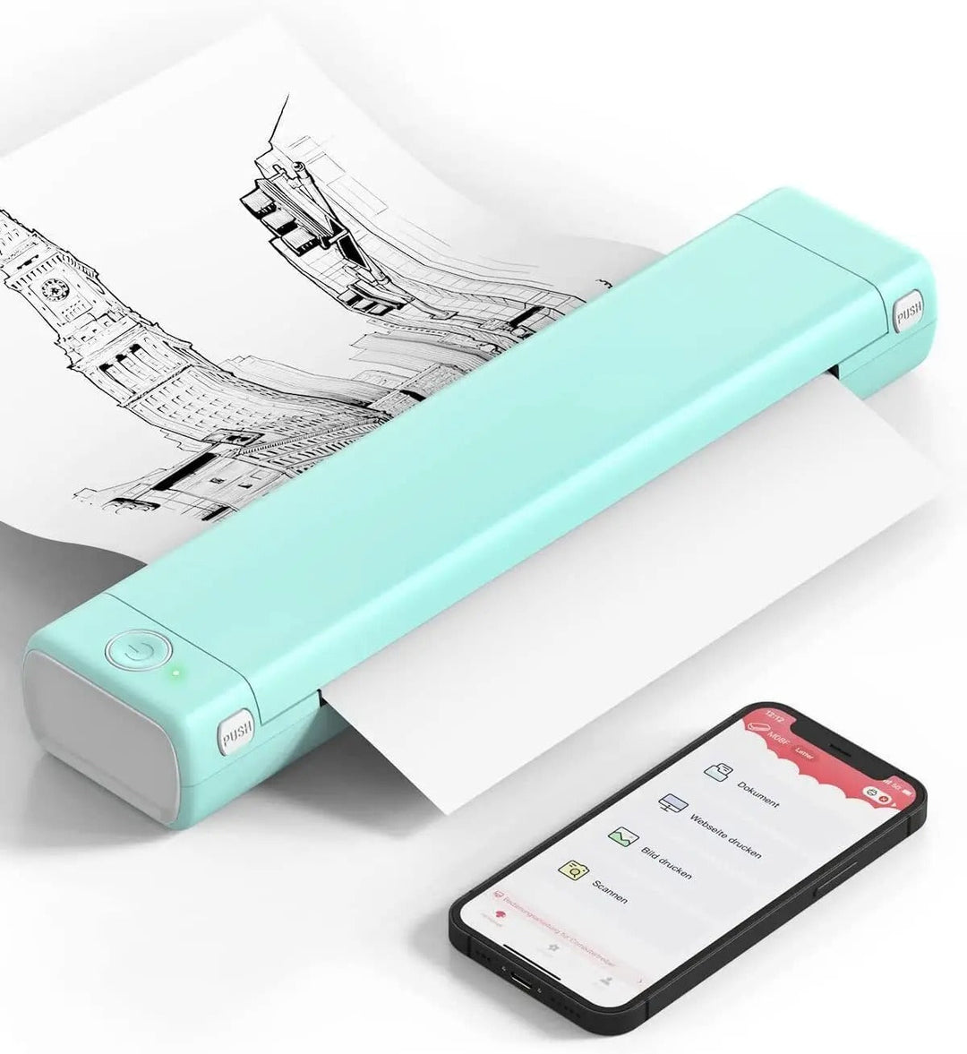Skanto | Ultimate Wireless A4 Termisk Skriver - Kompatibel med Android, iOS & Laptoper