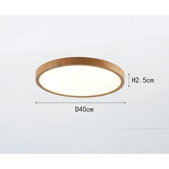 GrainGlow Light – Moderne, ultratynn taklampe i tre