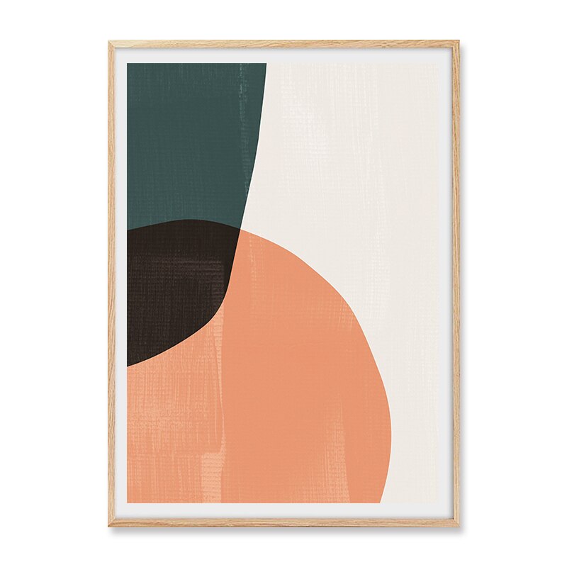 Boho Moderne Abstrakt Geometrisk Grafisk Tekstur - Lerret Veggkunst Trykk | Skanto