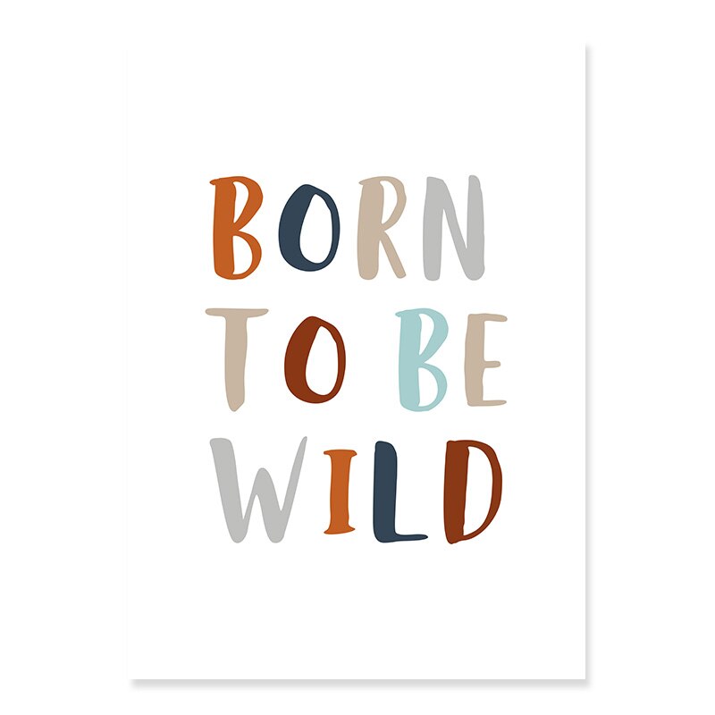 Boho Rainbow Neutral Nursery Motivasjonell - Lerret Veggkunst Trykk | Skanto