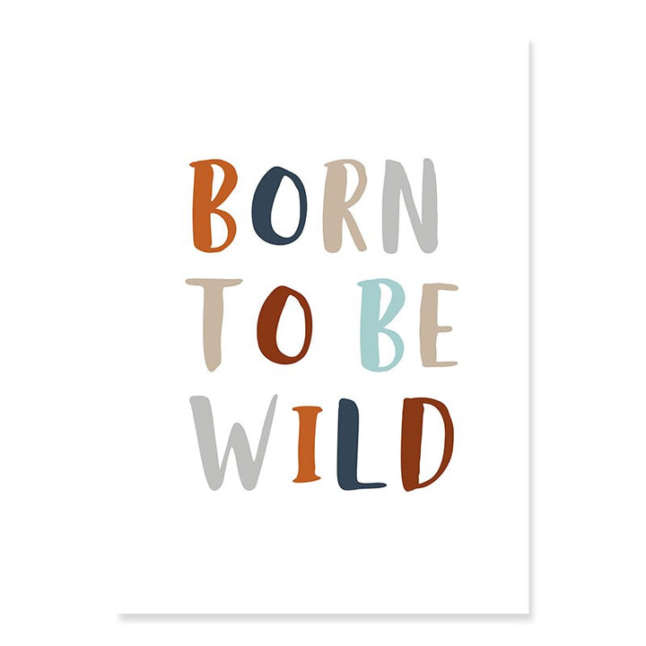 Boho Rainbow Neutral Nursery Motivasjonell - Lerret Veggkunst Trykk | Skanto