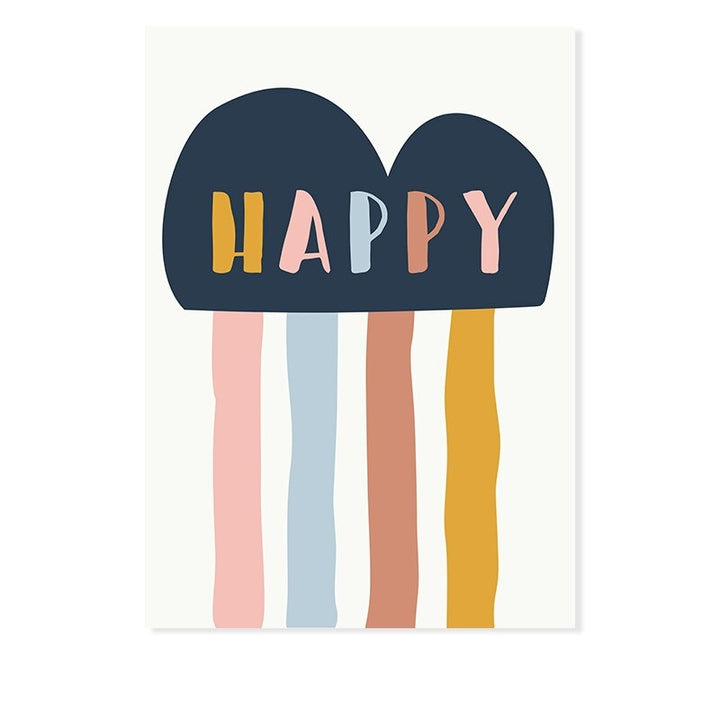Happy Color You Are My Sunshine Barnerom - Lerret Veggkunst Trykk