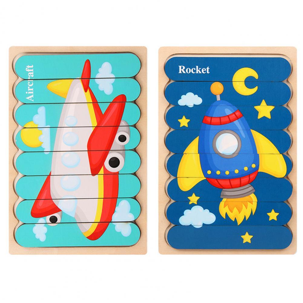 Norvo | Ecotoys Tre 3D Kjøretøy & Fruktpuslespill | Leker for Kreative Barn - Lær og Lek med Puslespill for Barnet Ditt