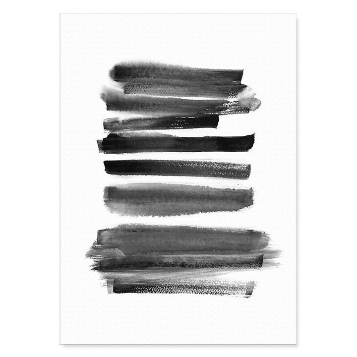 Abstracte Tintenbørstestrøk - Lærret Veggkunsttrykk | Skanto