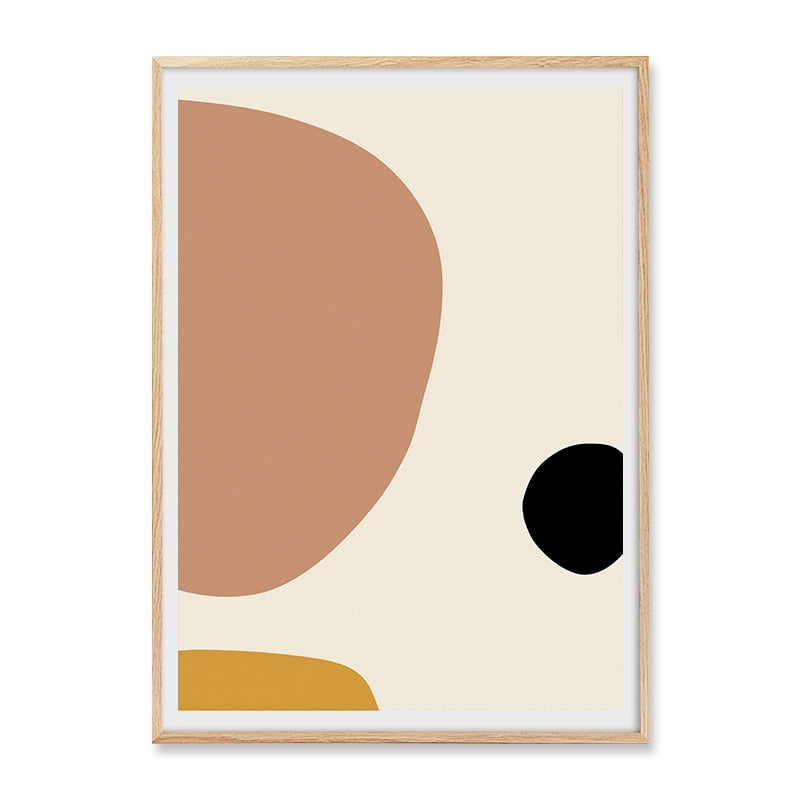 Boho Moderne Abstrakt Geometrisk Grafisk Tekstur - Lerret Veggkunst Trykk | Skanto