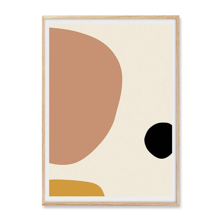 Boho Moderne Abstrakt Geometrisk Grafisk Tekstur - Lerret Veggkunst Trykk | Skanto