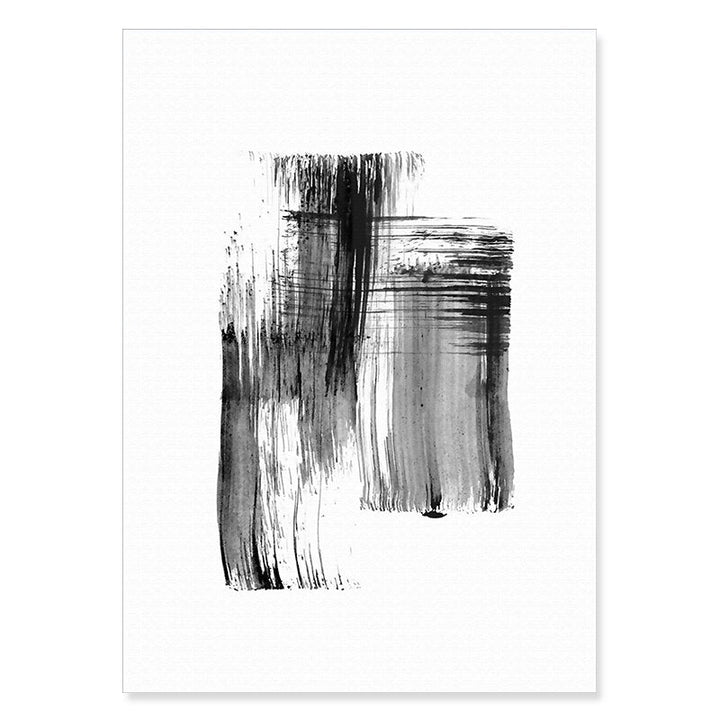 Abstracte Tintenbørstestrøk - Lærret Veggkunsttrykk | Skanto