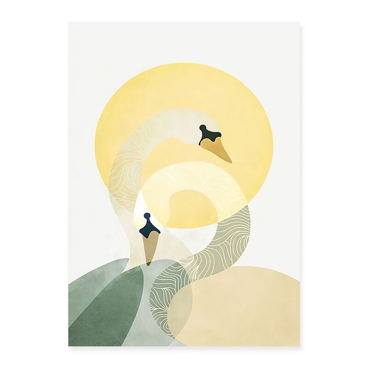 Trendy abstrakte gule grafiske design – lerretsbilde