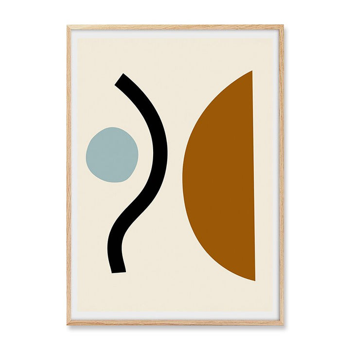 Boho Moderne Abstrakt Geometrisk Grafisk Tekstur - Lerret Veggkunst Trykk | Skanto