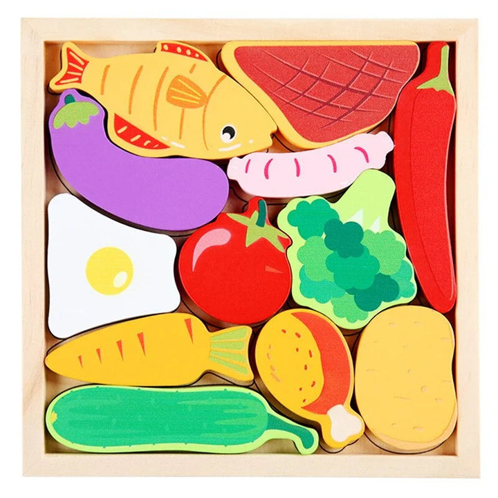 Skanto | WoodlandPuzzle - Hvordan passer formene inn i rammen? - Formpuzzle
