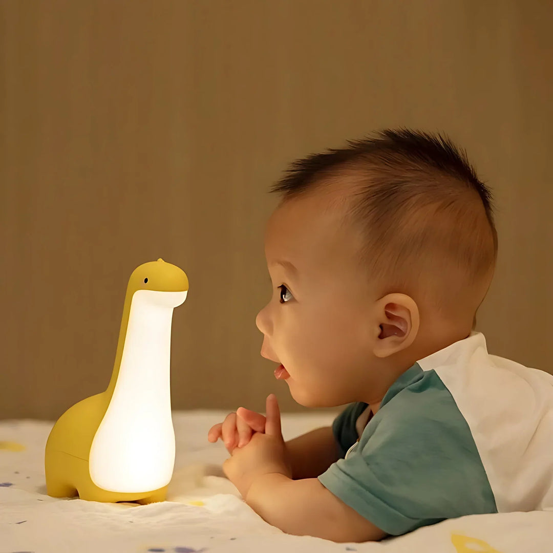 Skanto | LED Dinosaur Nattlys for Barn – Mykt Lys for Beroligende Netter