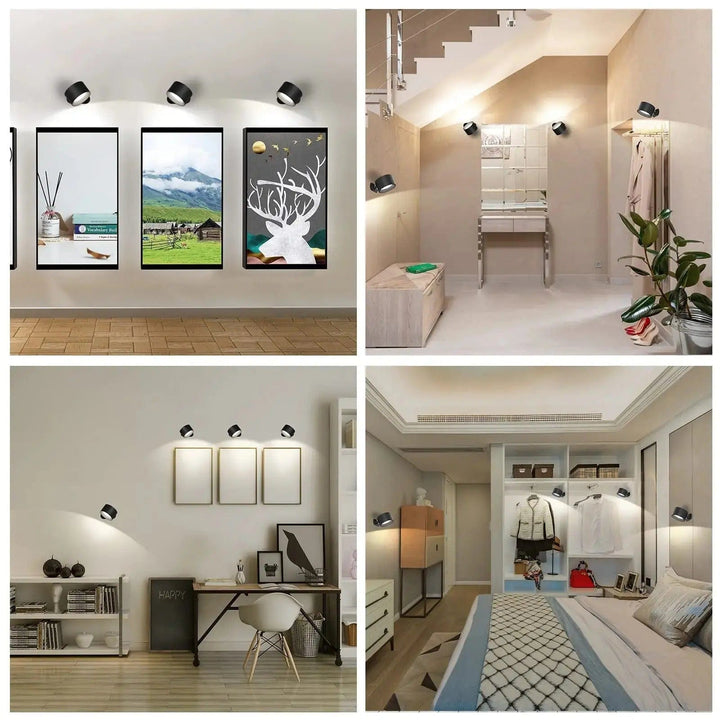 Skanto | Batteridrevet Vegglampe | Oppladbar, 360° Justerbar & Trådløs for Moderne Interiør
