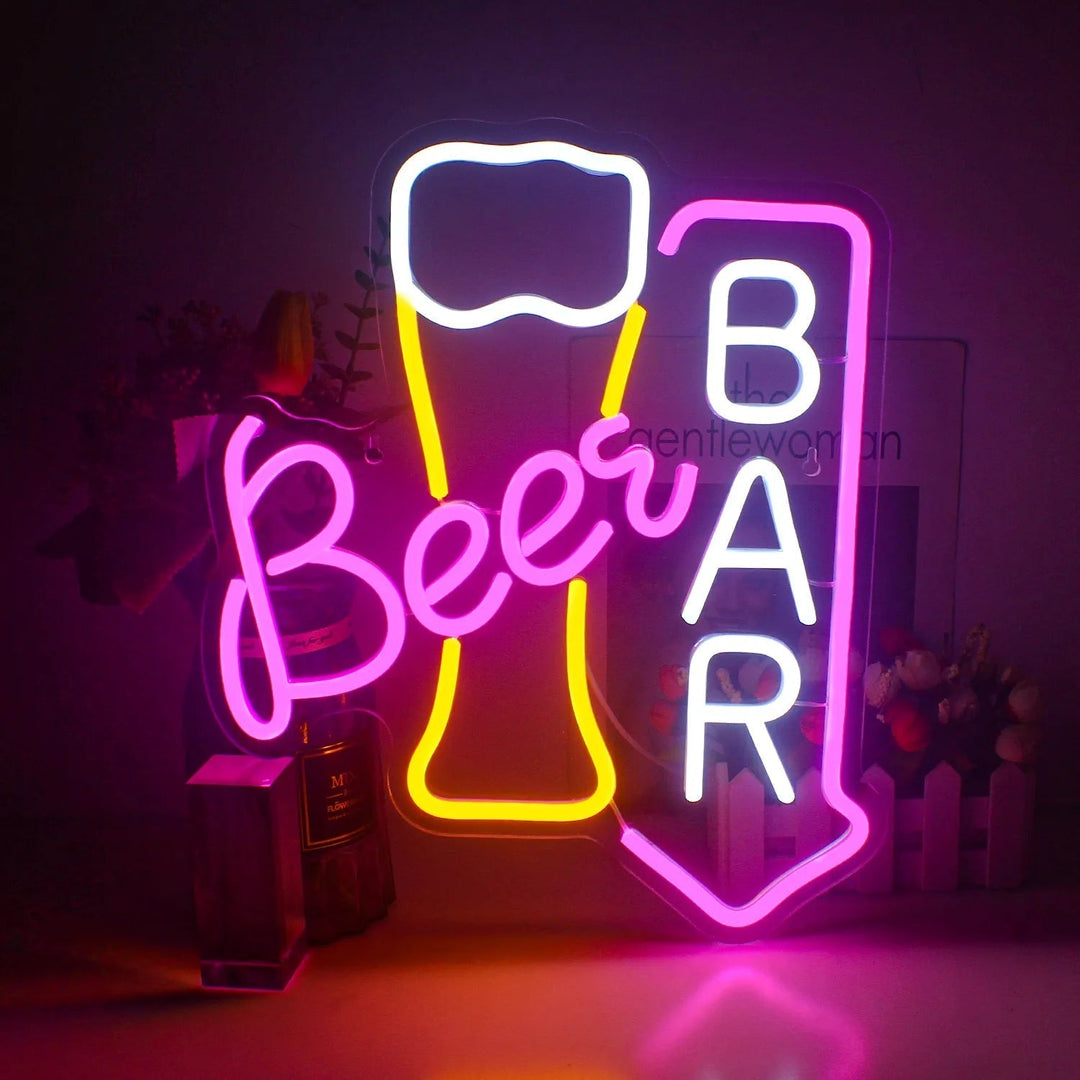 Skanto | Livlige Cocktails & Øl LED Neon Veggskilt