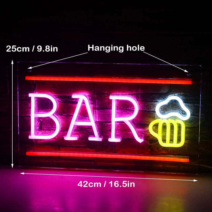 Skanto | Livlige Cocktails & Øl LED Neon Veggskilt