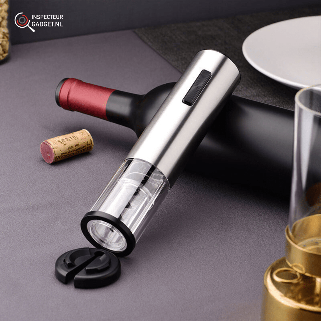 Vinolux 4-i-1 Elektrisches Weinöffner-Set – Korkenzieher, Folienschneider, Belüfter & Vakuumverschluss