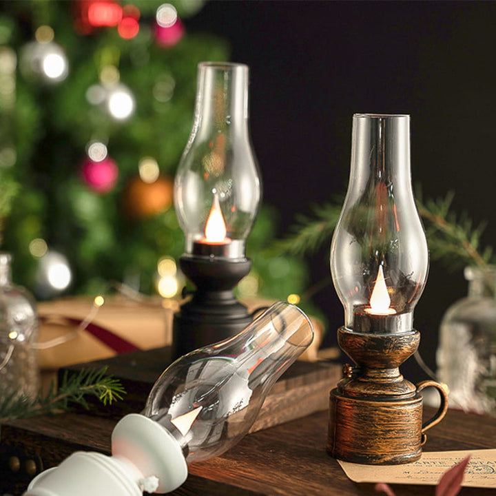 Skanto | LED Bordlampe med Vintage Lantern Stil