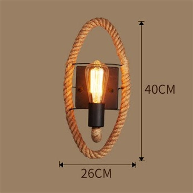 Skanto | Vintage Taupe Vegglampe - RusticRope