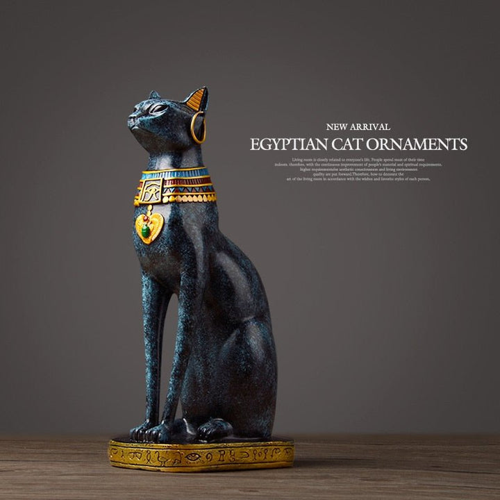 Skanto | Vintage stil luksuriøs egyptisk katteskulptur