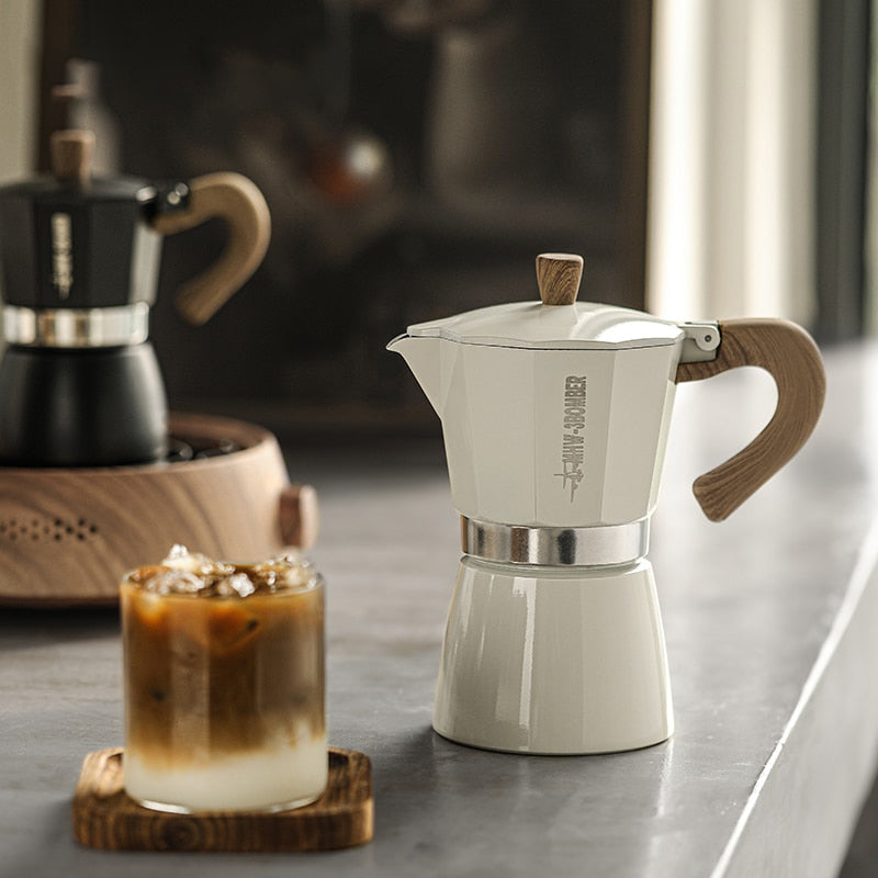 Vintage Tre Håndtak Espresso Maker Moka Pot Bryggeverktøy | Skanto