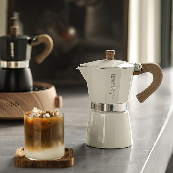 Vintage Tre Håndtak Espresso Maker Moka Pot Bryggeverktøy | Skanto