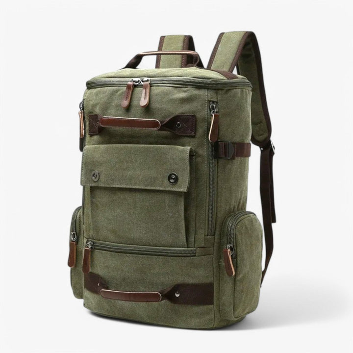 Skanto | TIMECARRY – Vintage lerretsryggsekk med laptoprom