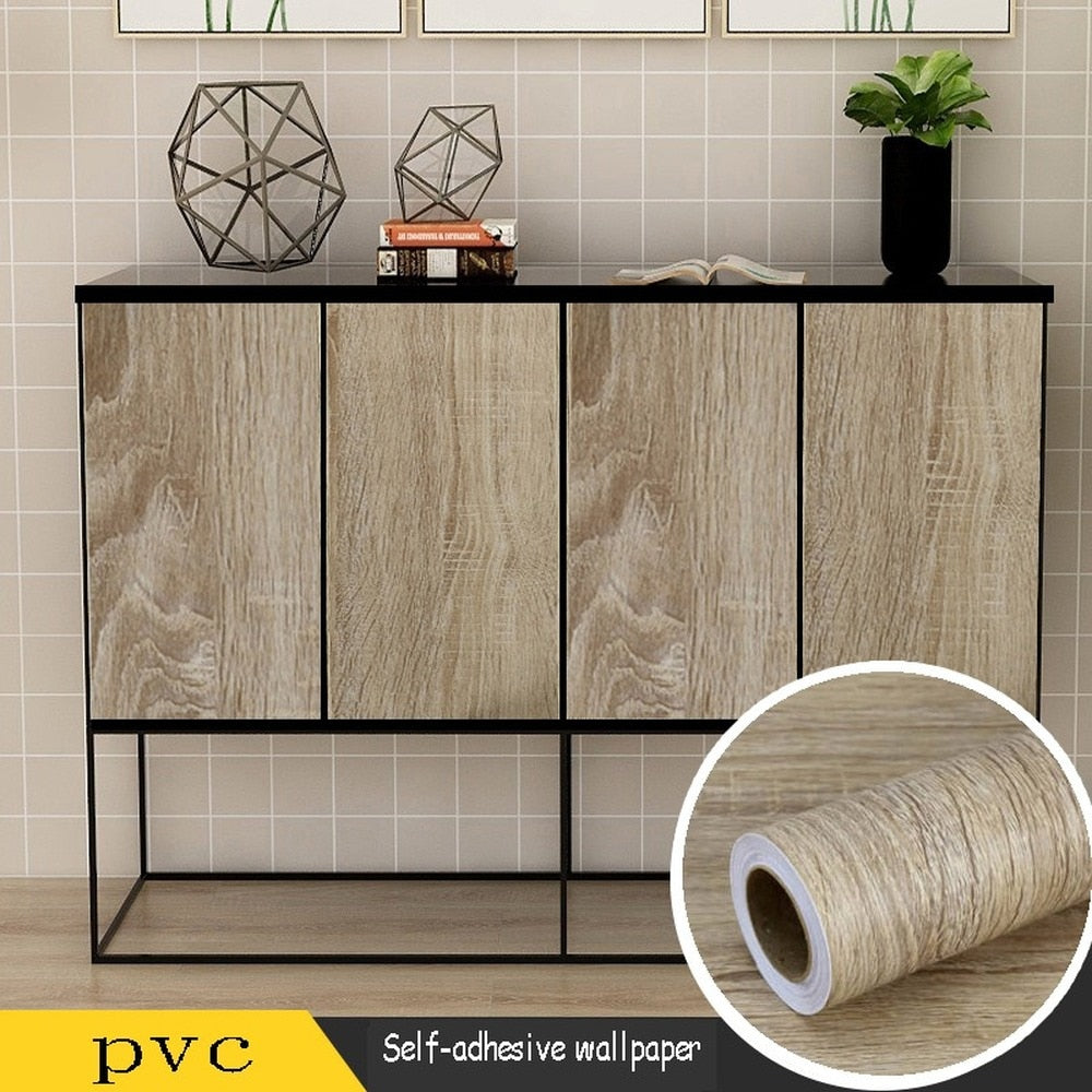 Vinyl Treverksdekor Klistremerker Garderobeskap Bord Møbelrenovering | Skanto