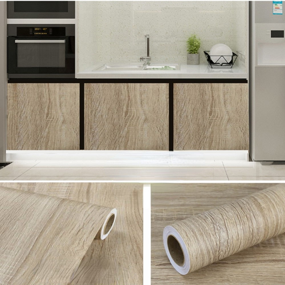 Vinyl Treverksdekor Klistremerker Garderobeskap Bord Møbelrenovering | Skanto