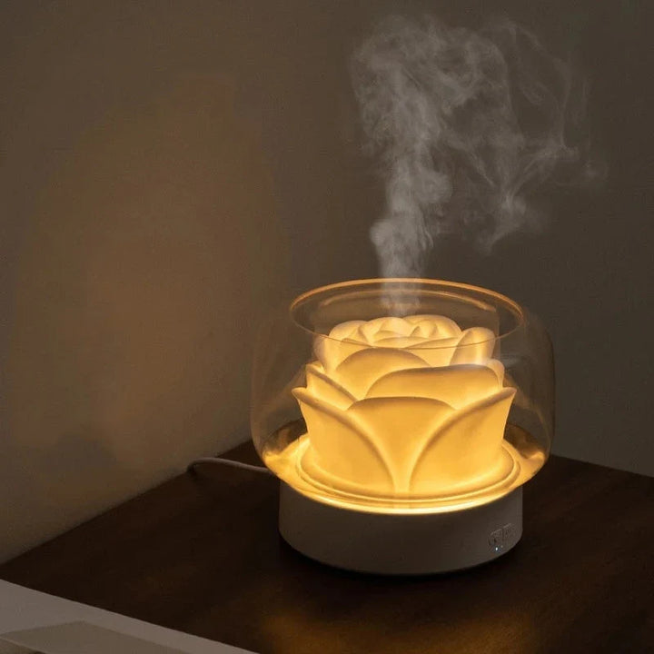 Skanto | Aromaterapi Luftfukter – Elegant Ultralyd Diffuser med LED & Eterisk Olje Funksjon