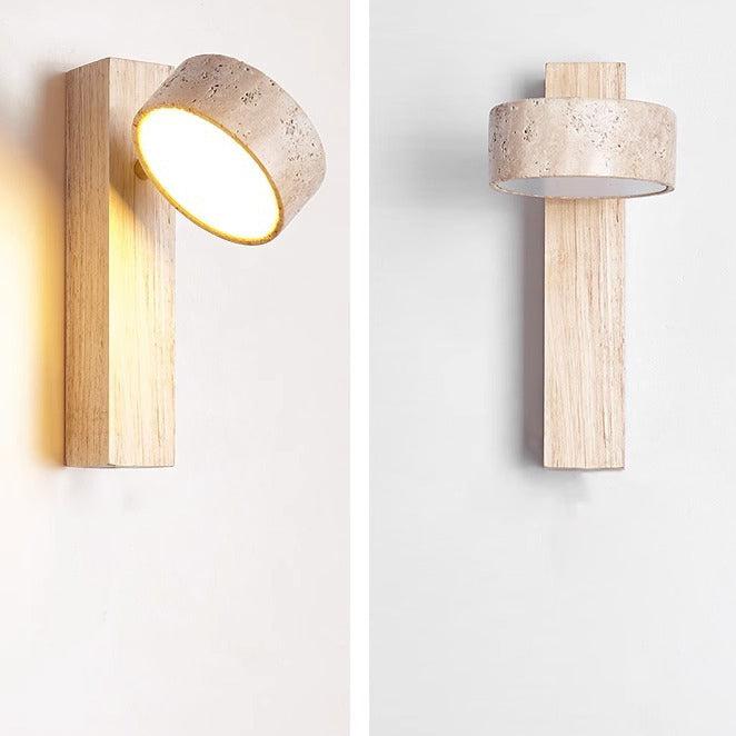 Skanto | Elfenbenfarget Travertin Vegglampe