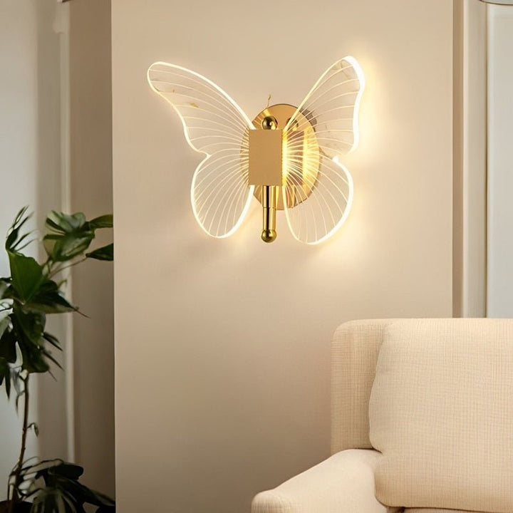Skanto | FloraVyne LED Vegglampe – Sommerfuglformet designlampe med 3 lysmodus energibesparende og elegant