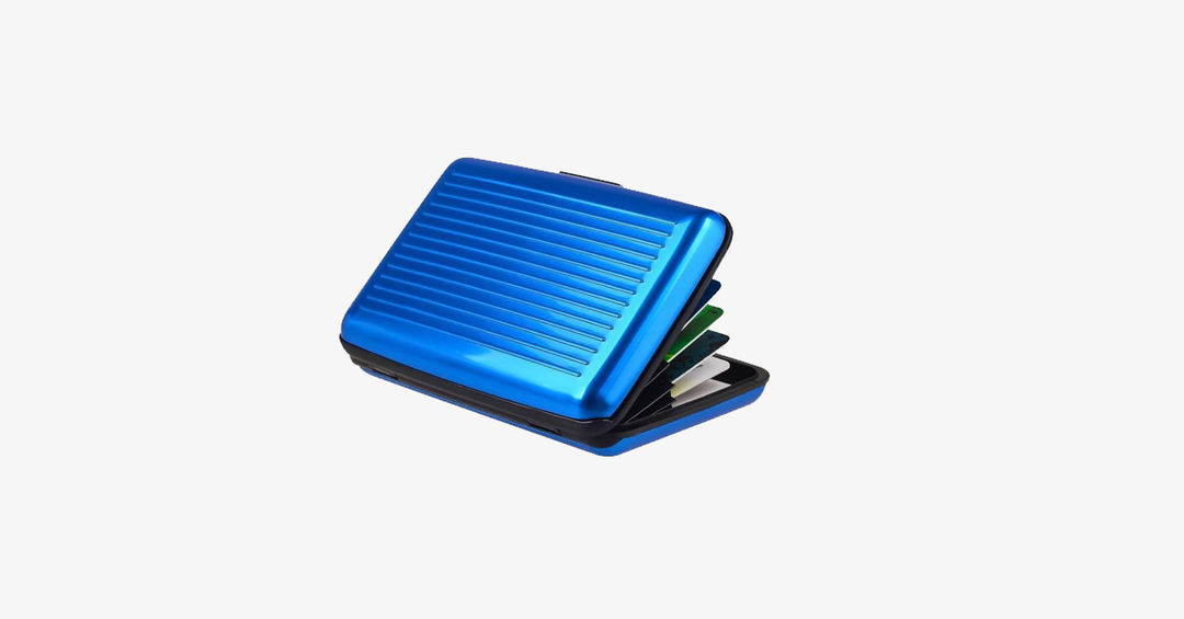 Skanto | Sammenleggbar Unisex RFID-blokkerende Lommebok - Laget av Aluminium - Trykknapplukking - Utvidbare Rom - Sikre Dine Kredittkort