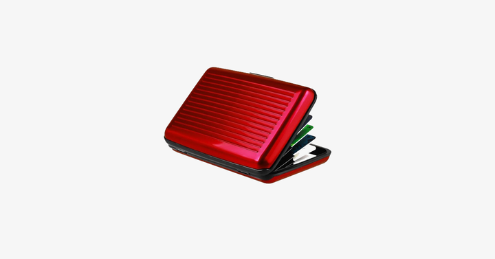 Skanto | Sammenleggbar Unisex RFID-blokkerende Lommebok - Laget av Aluminium - Trykknapplukking - Utvidbare Rom - Sikre Dine Kredittkort