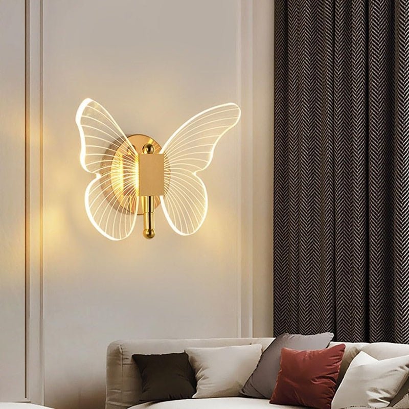 Skanto | FloraVyne LED Vegglampe – Sommerfuglformet designlampe med 3 lysmodus energibesparende og elegant