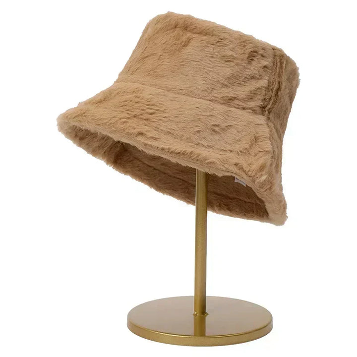 Herbst-Bucket-Hat für Damen aus Kunstkaninchenfell – Lorna