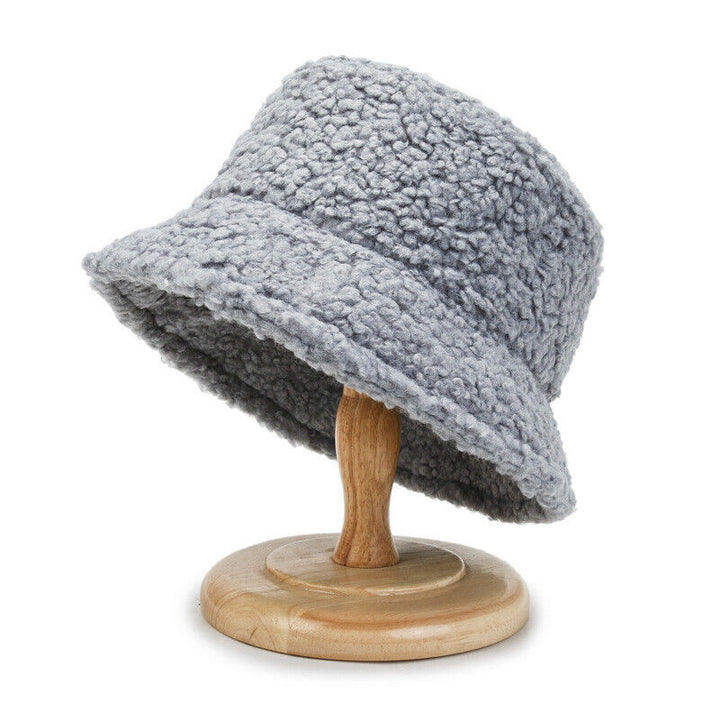 Livia Damen-Teddy-Bøtte-Hatt aus varmere Lammwolle