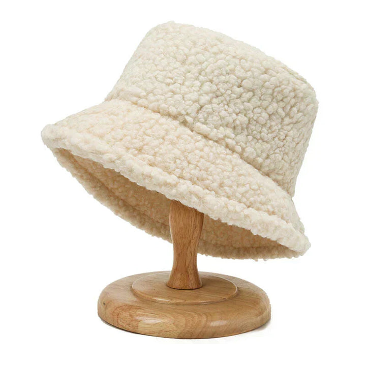 Livia Damen-Teddy-Bøtte-Hatt aus varmere Lammwolle