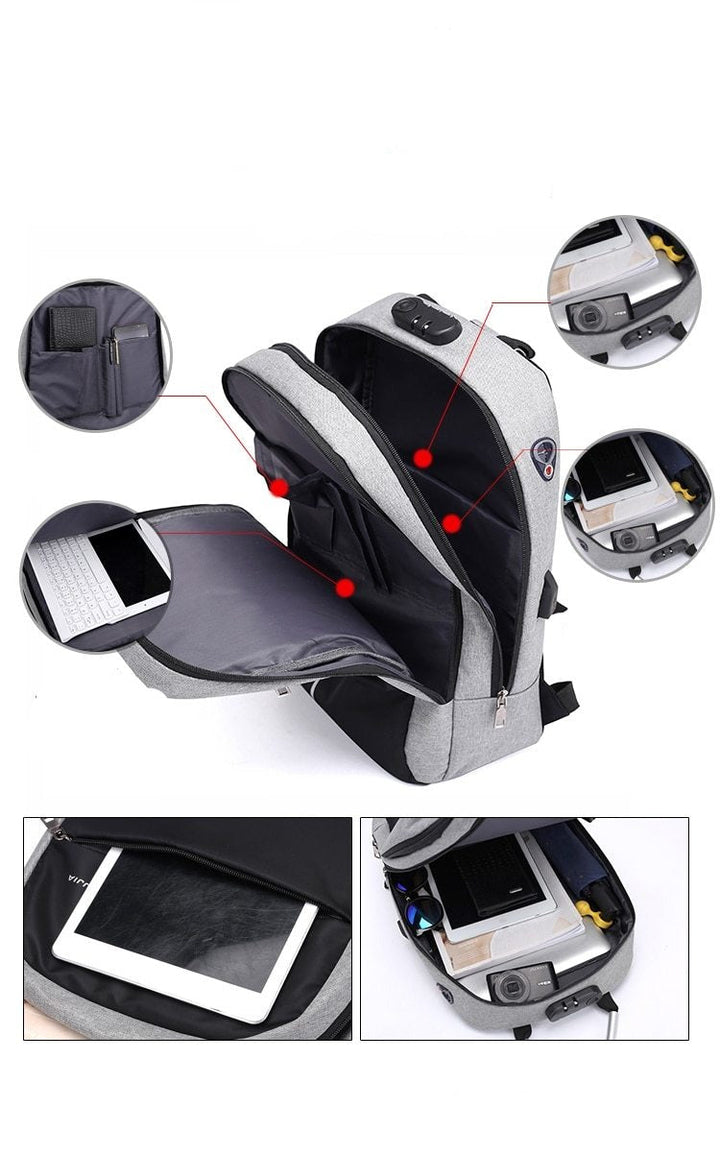 Vanntett anti-tyveri ryggsekk med USB-ladeport – SafeCarry | Skanto