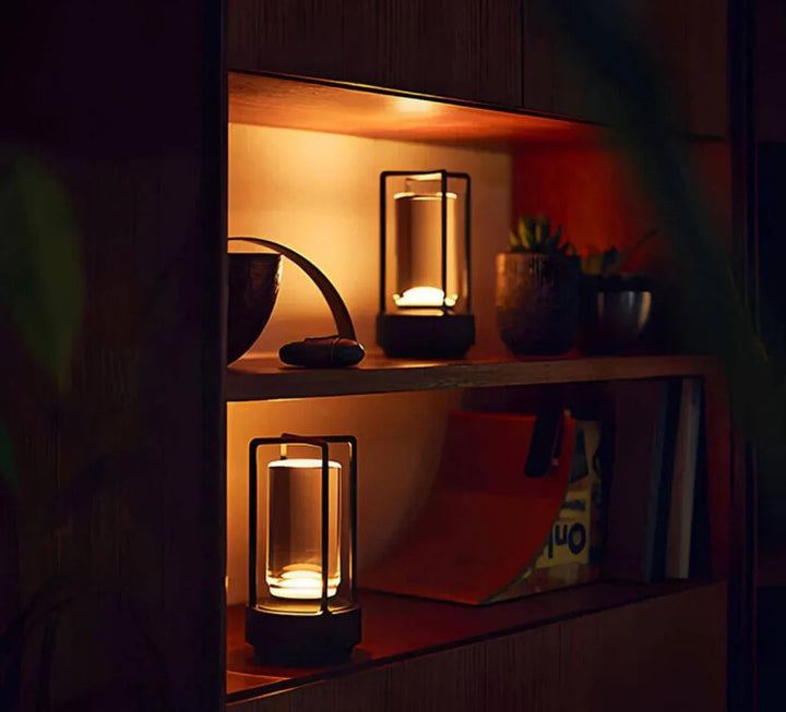 Skanto | Vanntett og Bærbar Krystall Bordlampe - AuroraGlow