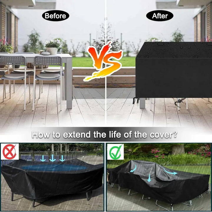 Skanto | AeroVerra Premium Terrasse Møbeltrekk | Allværsbeskyttelse for utendørs lounger og spisestuesett