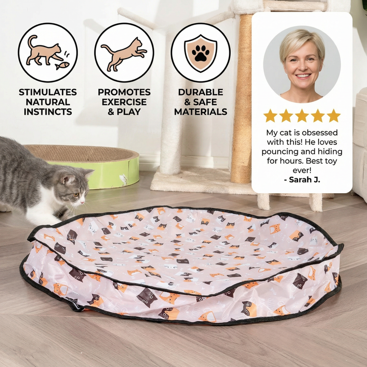 Interaktivt Katt Leike Skjule og Finne Bolle