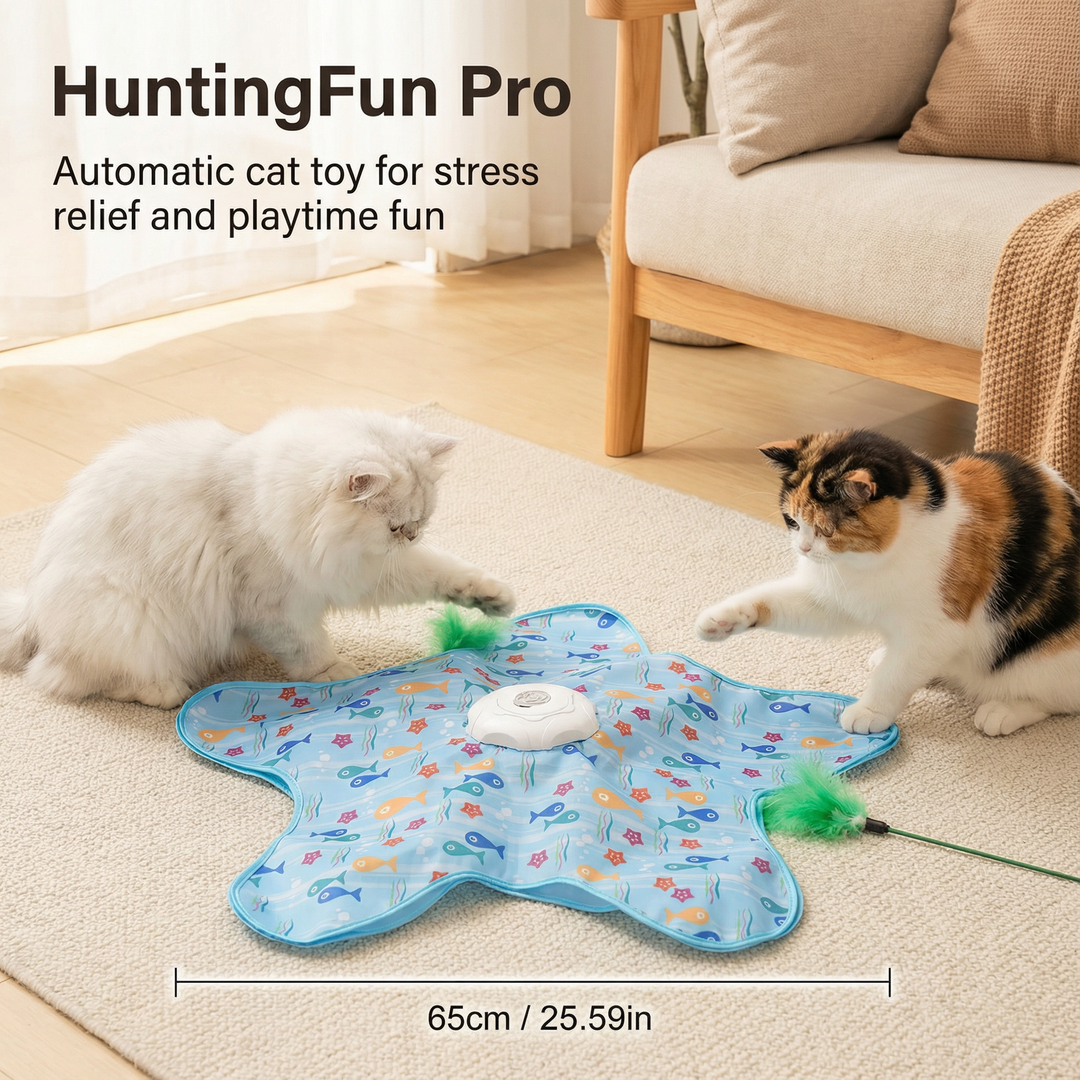 HuntingFun Pro – Automatisk katteleketøy for stressmestring og lekestund moro Skanto
