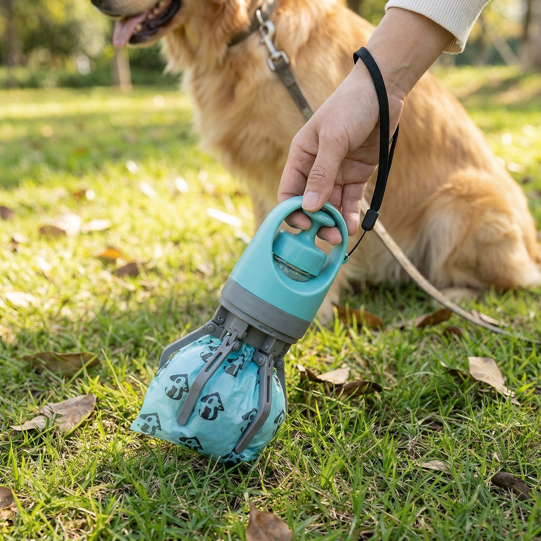 Dog Poop Scooper med poser – Portabel utendørs rengjøringssett Skanto