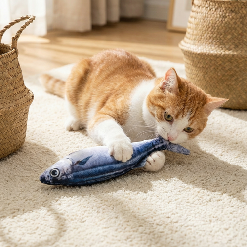 Interaktiv Vuggende Fisk Katt Leke Bolle