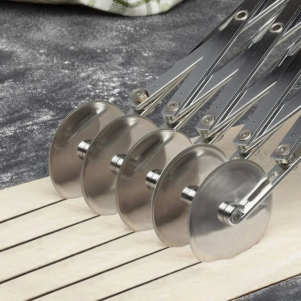 Hjul deigkutter deler rustfritt stål pasta bakst rulleverktøy | Skanto