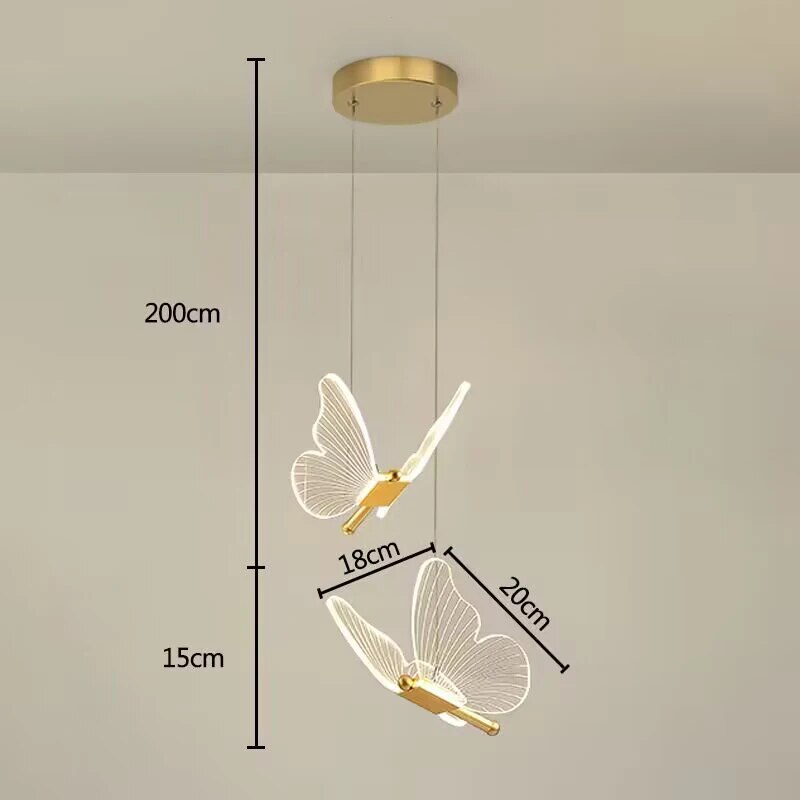Skanto | Pendellampe Moderne Sommerfugl LED Veggarmatur