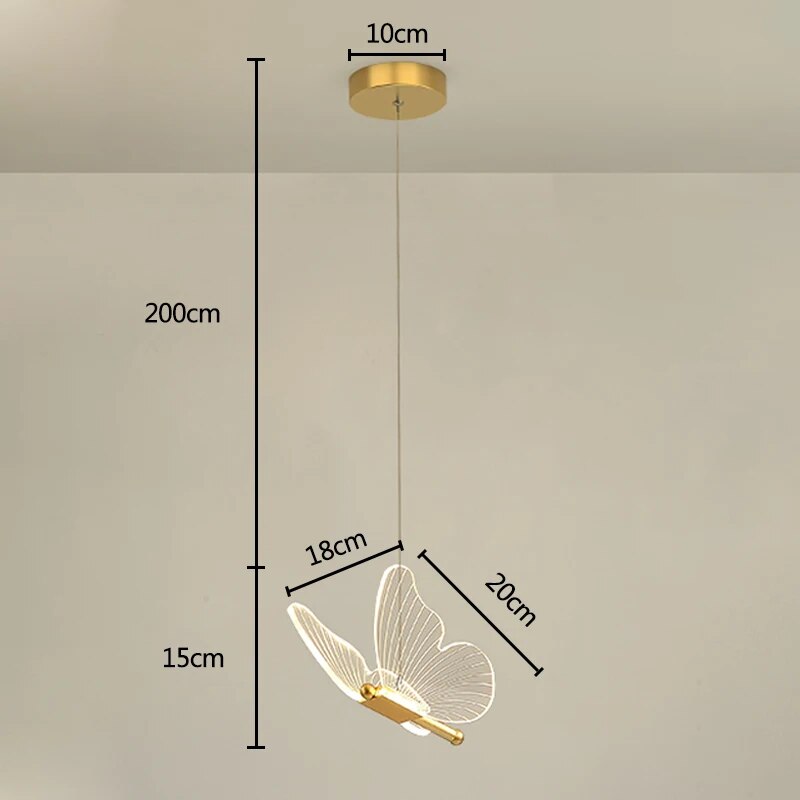 Skanto | Pendellampe Moderne Sommerfugl LED Veggarmatur