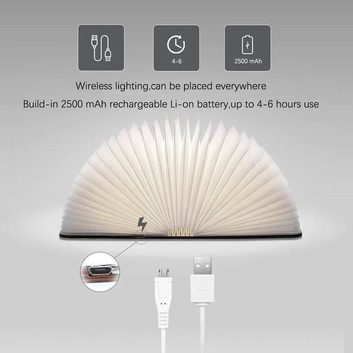 Skanto | Bordlampe LED Foldbar Boklys Tre