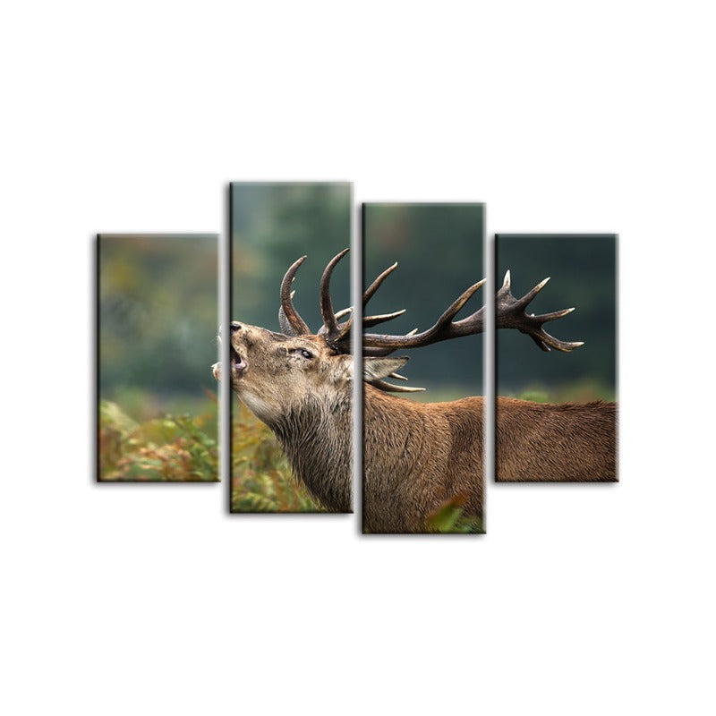 4 Piece Bleating Elk - Canvas Wall Art Painting | Skanto