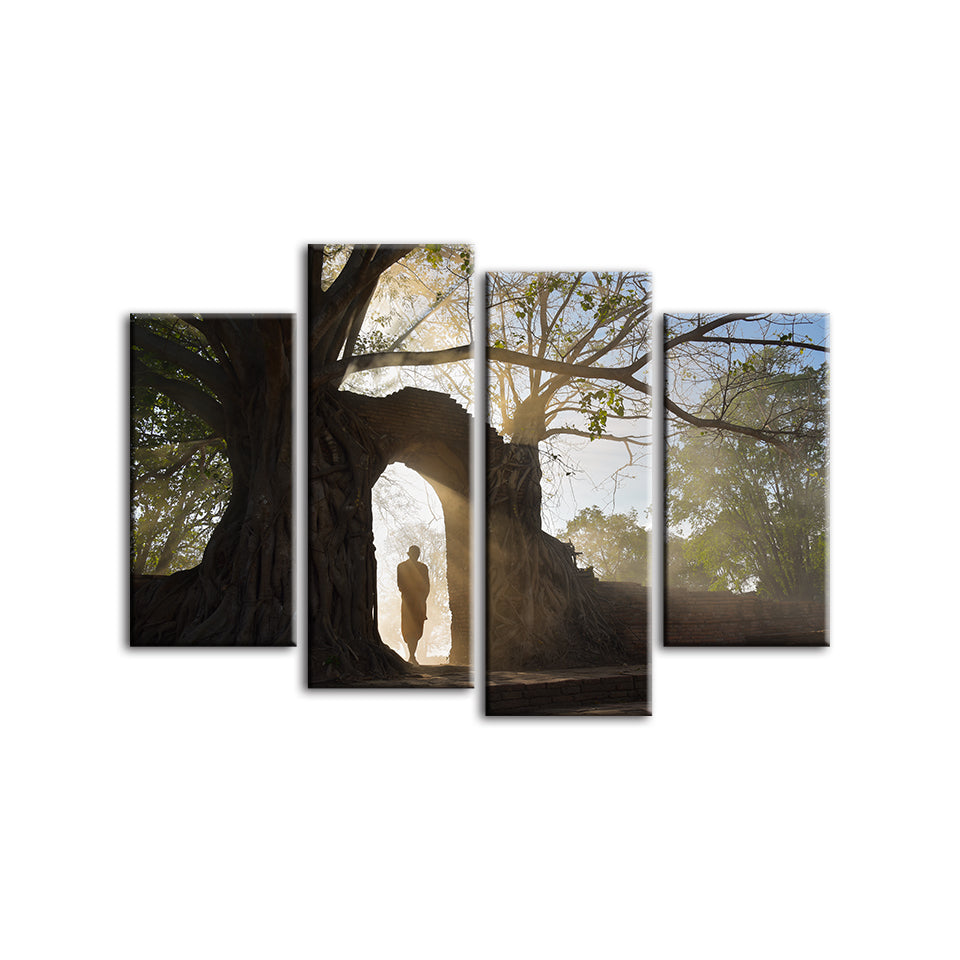 Under buen – lerretsbilde i fire deler